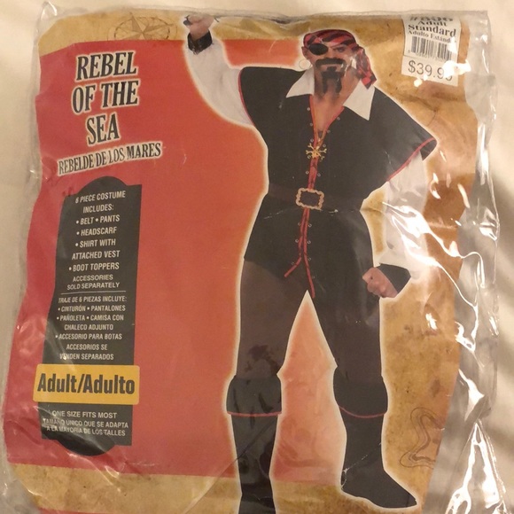 Other - Rebel of the sea men’s costume one size fits most